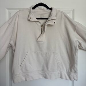 Women’s Cream Half-Zip Sweater